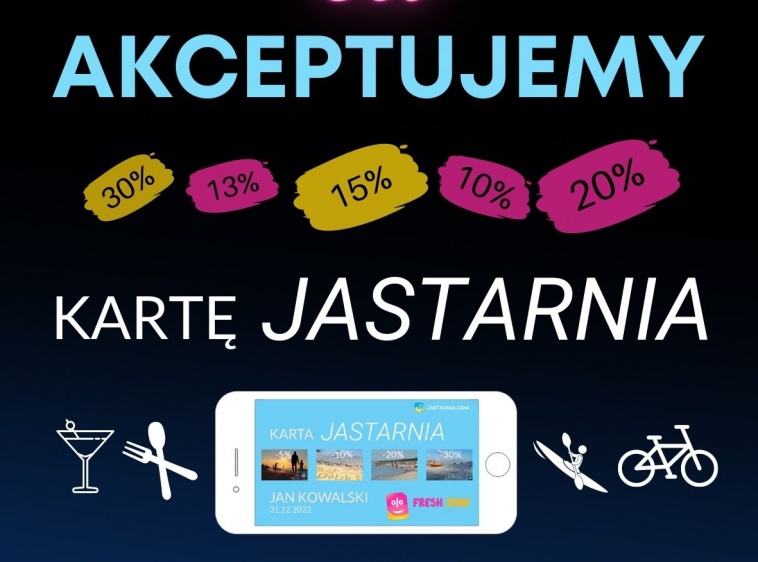 KUP KARTĘ JASTARNIANaklejki w restauracjach , barach, knajpkach i atrakcjach, potwierdzające udział w programie.